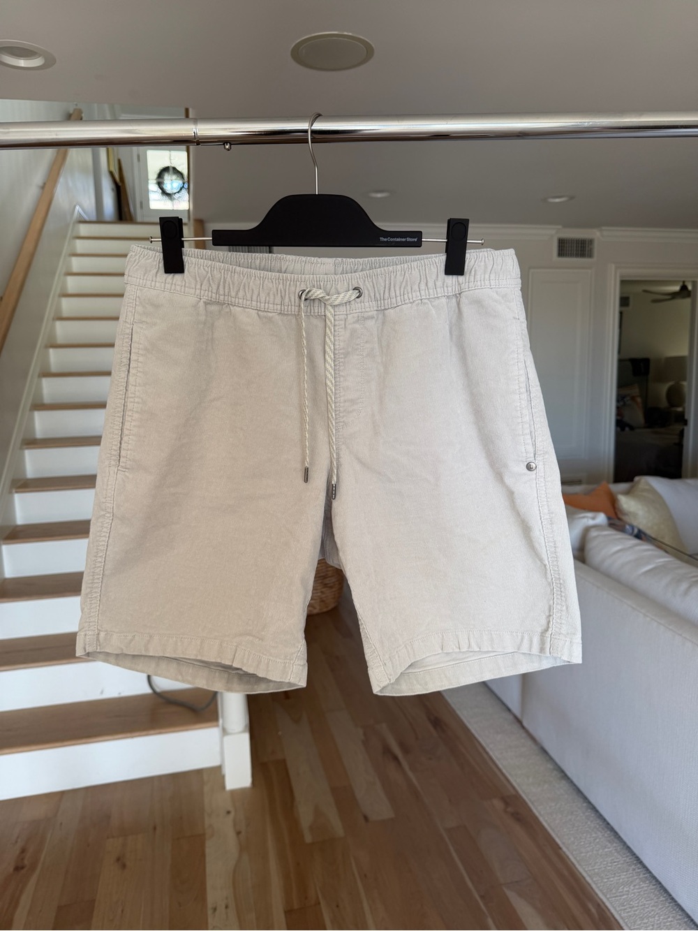 Vuori Optimist Corduroy Shorts Men’s Large Light Tan V385 Drawstring